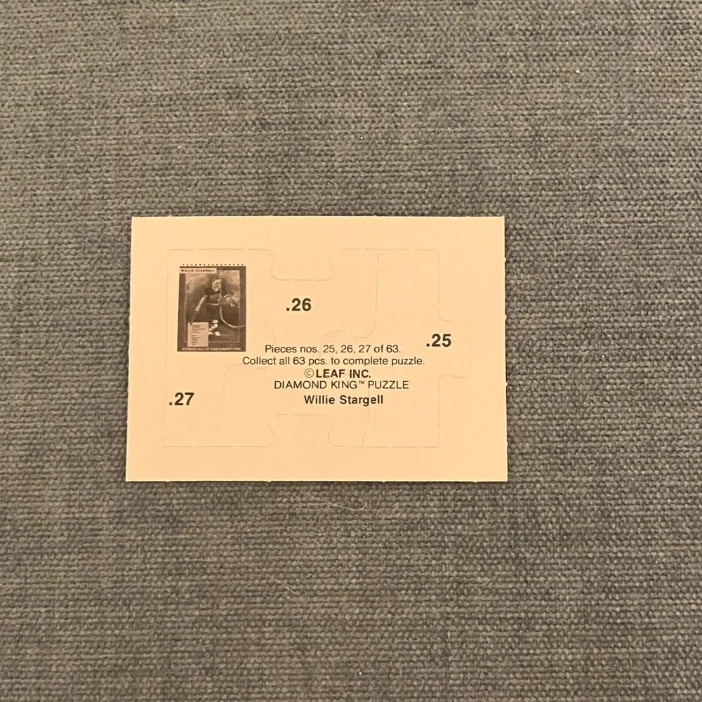 Piece of Donruss Diamond King Puzzle Baseball Card Trading Card